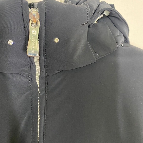 Descente Full Zip Jacket Women's 6 Black Titan Thermo Ion Bodies Hooded Outdoor - Picture 3 of 10